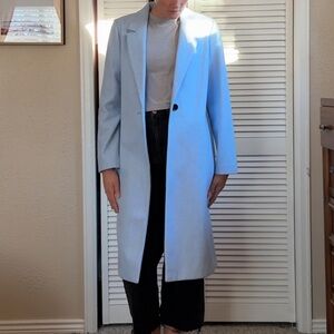 Zara Sky Blue Trench Coat
